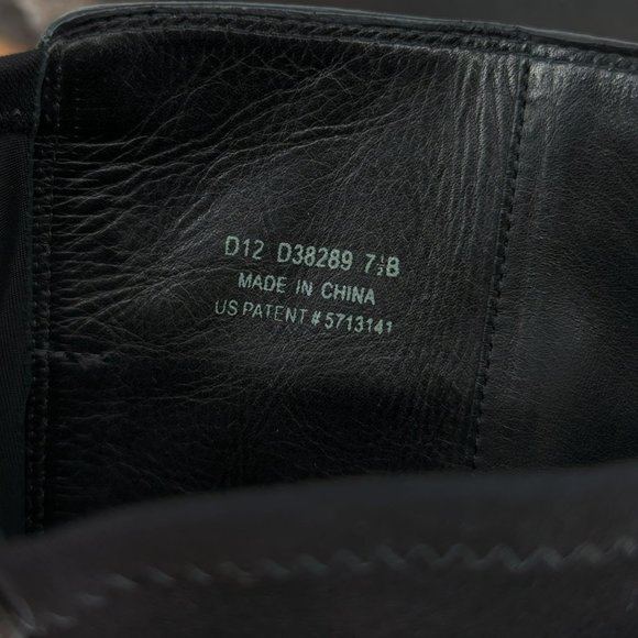 Cole Haan Tennley Knee High Boots 7.5 B Black Leather Stretch Buckles Pull On - Picture 2 of 13